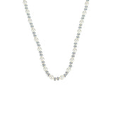 Adorned Pearl Mini Beaded Necklace Silver