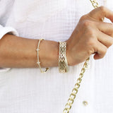 Graceful Mini Cuff Bracelet in Gold