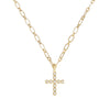 Legacy Cross Drop Necklace in Gold