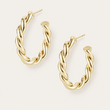 Sea Breeze Wrapped Hoop Earring