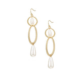 Sea Breeze 3n1 Pearl Drop Earrings in Gold