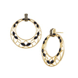 Enchanted Statement Earrings in Black/Gold