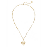 Adorned Heart Initial Necklaces in Gold