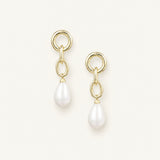 Allure Pearl Drop Earrings in Gold