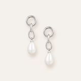 Allure Pearl Drop Earrings in Silver