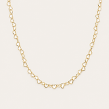 Adorned Heart Layering Necklace in Gold