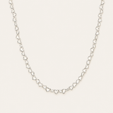 Adorned Heart Layering Necklace in Silver