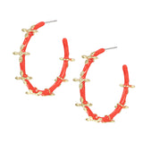 Sea Breeze Cross Hoop Earrings