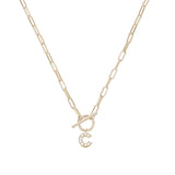 Sparkle Mini Initial Necklace in Gold