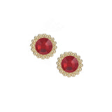 Allure Stud Earrings in Red Crystal/Gold