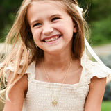 Believer Heart Drop Necklace in Gold