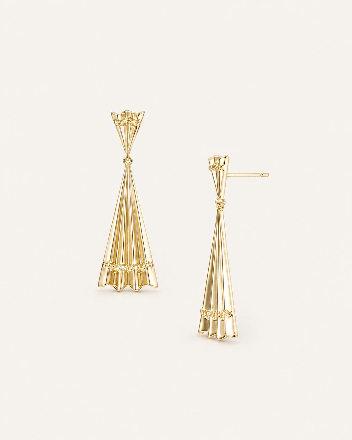 Solaris Mini Statement Earrings in Gold