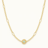 Solaris Gem Necklace in Aqua