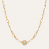 Solaris Gem Necklace in Aqua