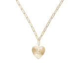 Adorned Heart Initial Necklaces in Gold