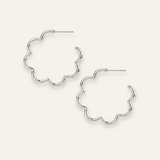 Aurora Hoop Earrings in Silver