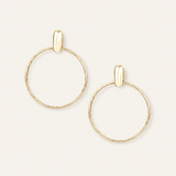 Horizon Circle Statement Earrings in Gold