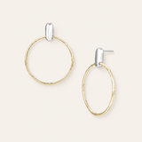 Horizon Circle Statement Earrings in Gold/Silver