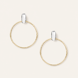 Horizon Circle Statement Earrings in Gold/Silver