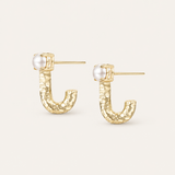Solaris Mini Stud Earrings in Pearl