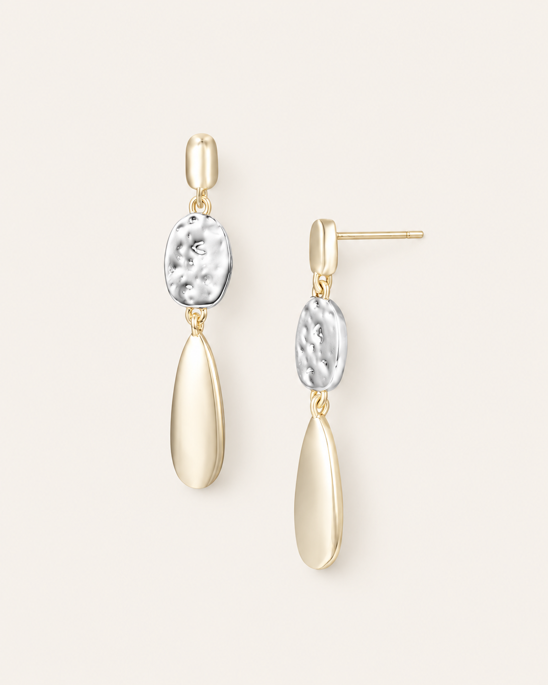 Horizon Drop Earrings in Gold/Silver