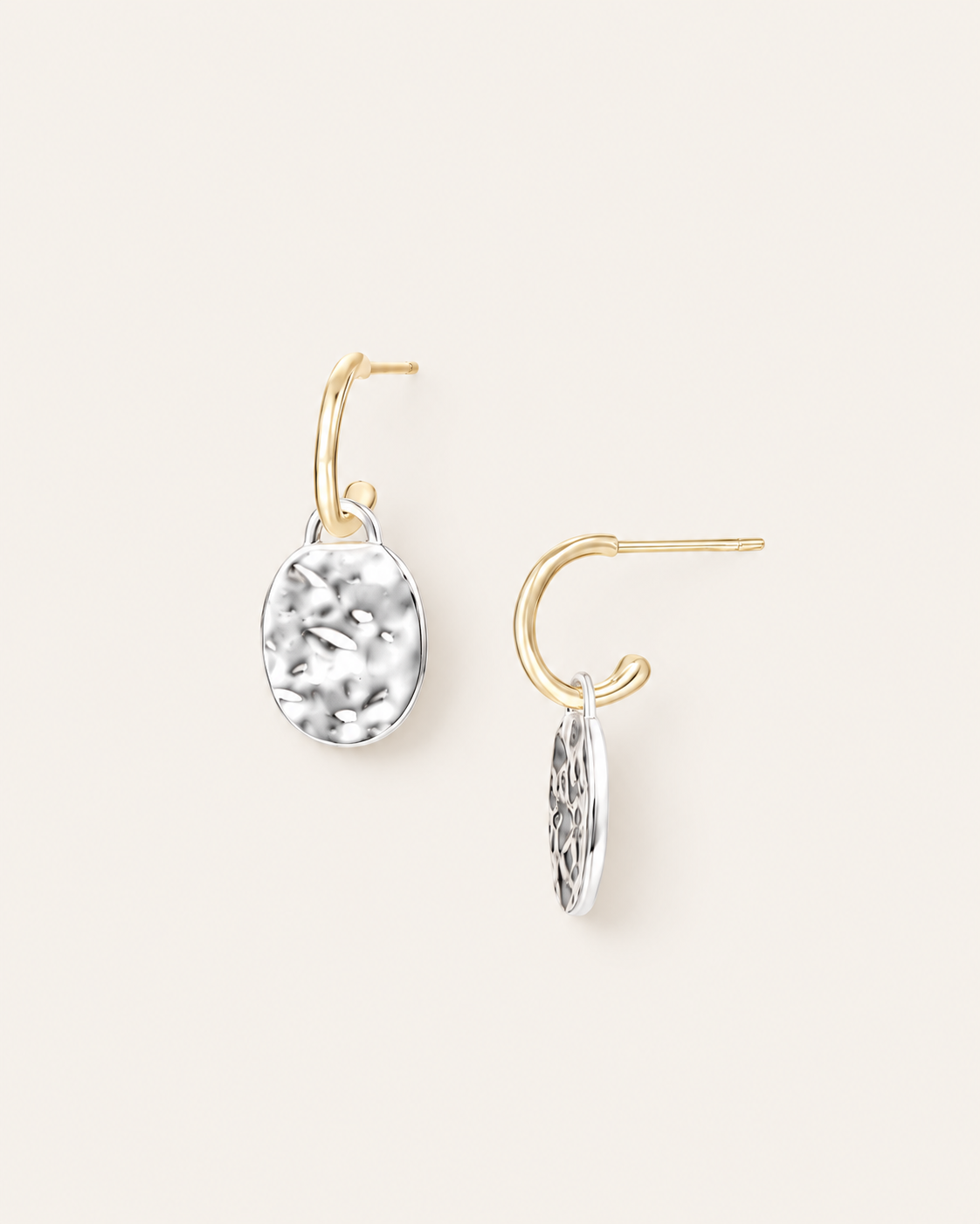 Horizon Mini Drop Earrings in Gold/Silver