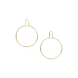 Horizon Circle Statement Earrings in Gold
