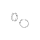 Legacy Mini Hoop Earrings in Silver