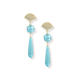 Carolina Statement Earrings in Aqua