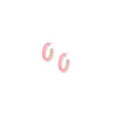 Eclipse Hoop Earring Light Pink Enamel Gold