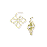 Grace Cross Hoop Earrings Gold