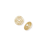 Enchanted Stud Earrings in Ivory Pearl/Gold