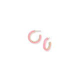 Eclipse Hoop Earring Light Pink Enamel Gold