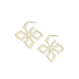 Grace Cross Hoop Earrings Gold