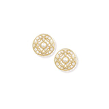 Enchanted Stud Earrings in Ivory Pearl/Gold