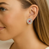 Enchanted Stud Earrings in Ivory Pearl/Gold