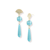 Carolina Statement Earrings in Aqua