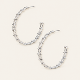 Celestia Hoop Earrings in Silver