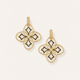 Heritage Mini Drop Earrings in Gold/Black