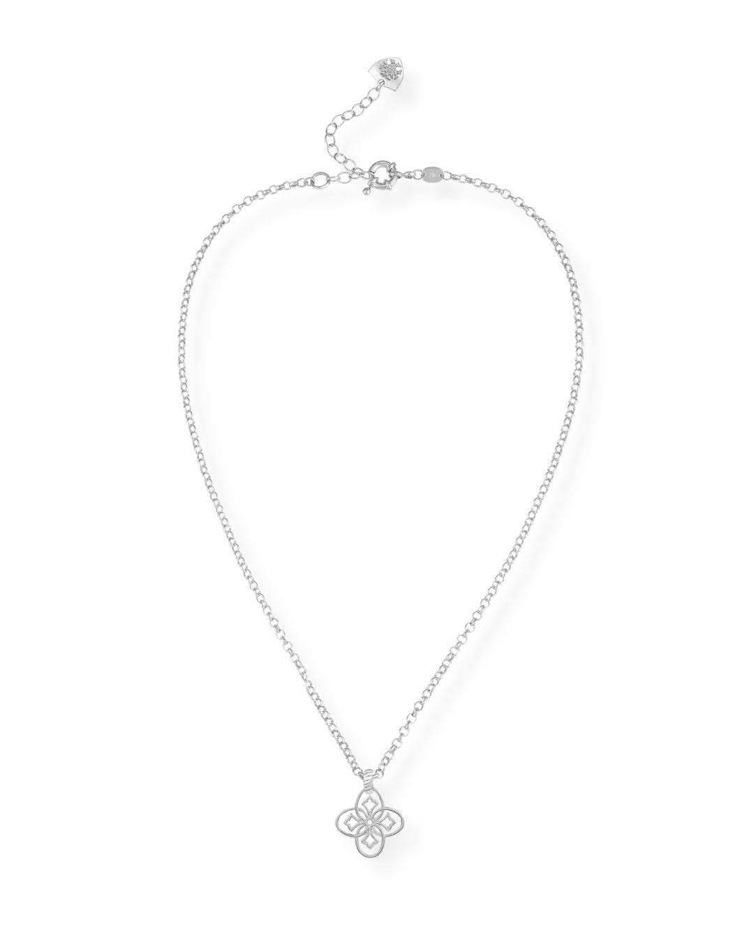 Heritage Drop Necklace in Silver