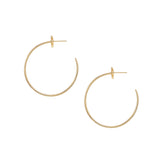 Heritage Cross Hoop Earrings in Gold