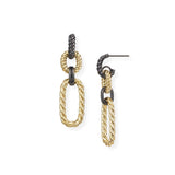 Legacy Link Statement Earrings in Gold/Black