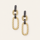 Legacy Link Statement Earrings in Gold/Black
