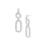 Legacy Link Statement Earrings in Silver