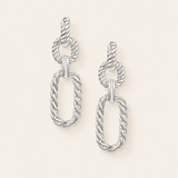 Legacy Link Statement Earrings in Silver