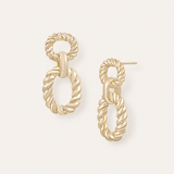 Heirloom Link Earrings in Gold