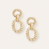 Heirloom Link Earrings in Gold