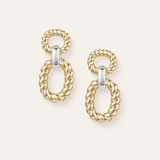 Heirloom Link Earrings in Gold/Silver