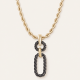 Legacy Link Pendant Necklace in Gold/Black