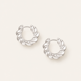 Heritage Mini Hoop Earrings in Silver